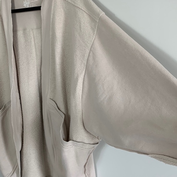 Anthropologie Pilcro Aubrey Draped Cardigan Open Front Beige Size L/XL - Picture 9 of 14